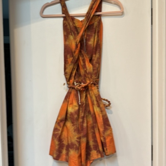 Ulla Johnson Shaina Romper in Red Topaz Size 8 - Picture 6 of 8